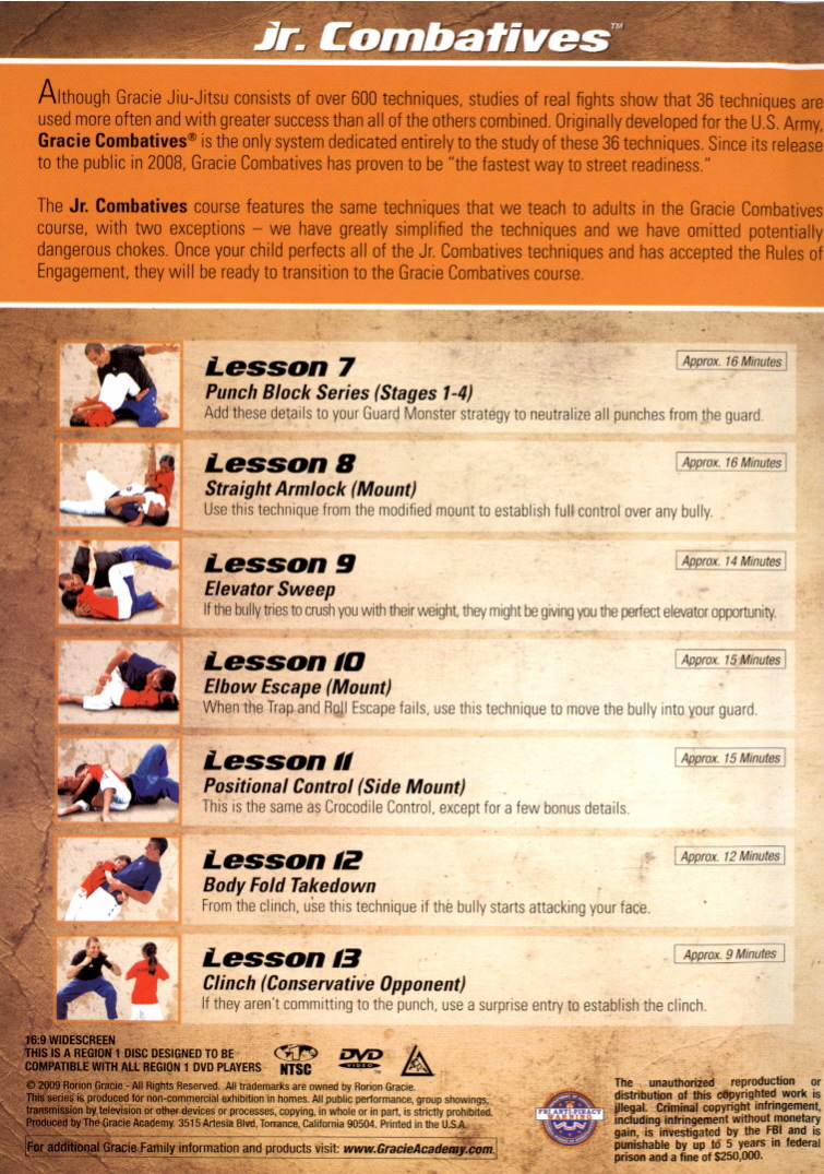 Buy Gracie Bullyproof 06: Jr Combatives 7-13 DVD